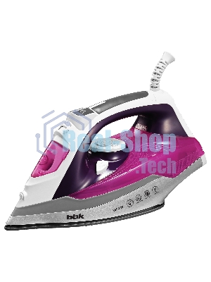 Утюг BBK ISE-2409 фиолетовый, 2400 Вт, 40 г/мин, 140 г/мин, 360 мл