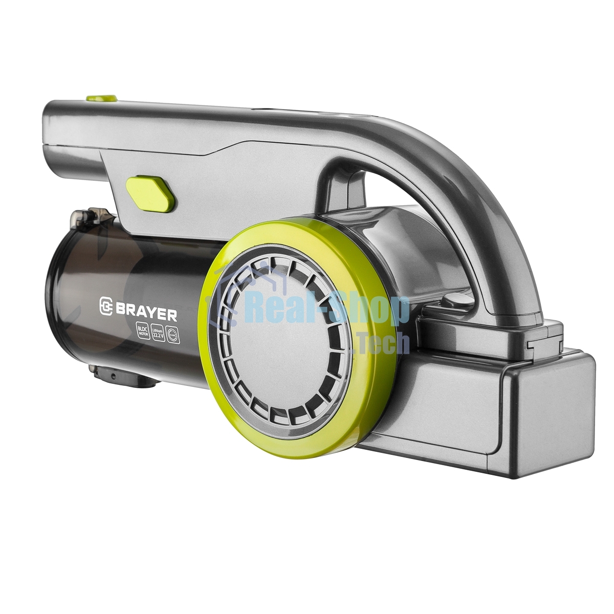 Пылесос вертикальный BRAYER BR4262 черный/желтый, питание от аккумулятора, 180 Вт, уборка сухая, пылесборник 1 л