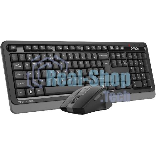 Комплект клавиатура+мышь A4Tech FStyler FG1035 беспроводной, USB, 2000 DPI, чёрный/серый