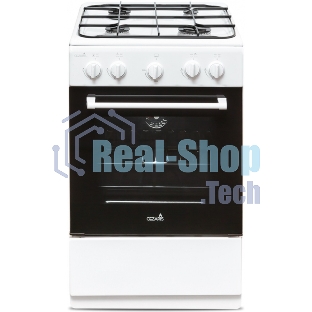 Плита газовая Cezaris ПГ 2150-00 белый, конфорок 4 шт, духовка 43 л, 51 см x 85 см x 55 см