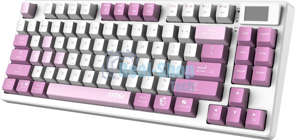 Клавиатура MSI Forge GK600 гибридная, Bluetooth, радиоканал, белый