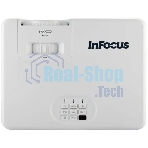 Лазерный проектор InFocus [IN1008SL] DLP, FullHD, 4500 lm, 3 500 000:1, 1.481.62:1, HDMI x2 (1.4, 2.0), VGA in/out x1, RS232 x1, Audio out, USB-A x1 (питание), 1х15w, 2,9 кг, белый