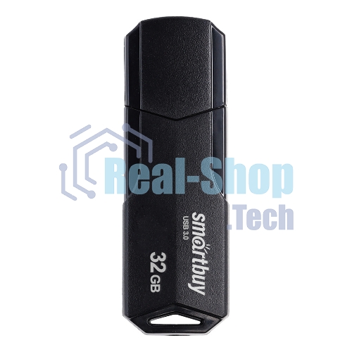 Флешка USB SmartBuy CLUE black (SB32GbCLU-K3), 32Gb, USB 3.0/3.1, R/W 70/25, черный