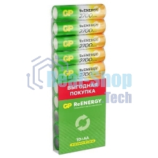 Аккумулятор GP 270AAHCRGY-CRB10 AA NiMH 2700mAh (10шт) спайка