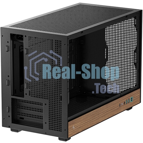 Корпус DeepCool CH260 Wood, Micro-Tower, чёрный