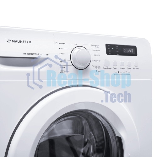 Стиральная машина Maunfeld MFWM127WH051D белый, загрузка фронтальная 7 кг, 1200 об/мин., класс: А+++