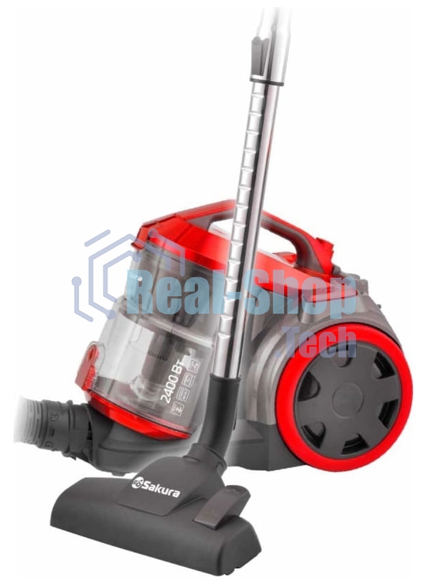 Пылесос Sakura SA-8315R красный/черный, 450/2400 Вт, уборка сухая, пылесборник контейнер 2 л