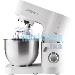 Кухонная машина Korting KKM 0105 Polar мощность 1200 Вт, 7 насадок (планетарный миксер с 3-мя насадками, мясорубка, насадка для колбас, насадка для кеббе, насадка-блендер), объем чаши 5.5 л, 8 скоростей, импульсный режим, механическое управление, белый