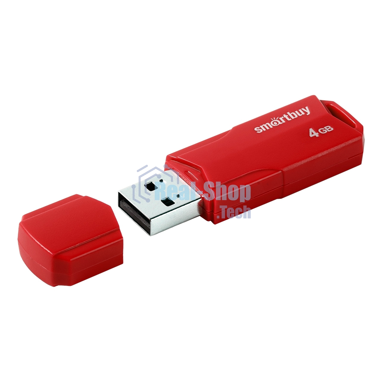 Флешка USB Smartbuy CLUE Red (SB4 GbCLU-R), 4Gb, USB 2.0, R/W 15/5, красный