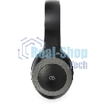 Беспроводные/проводные наушники Digma BT-15 черный/серый, накладные, Bluetooth + проводной, складная конструкция, до 10 ч
