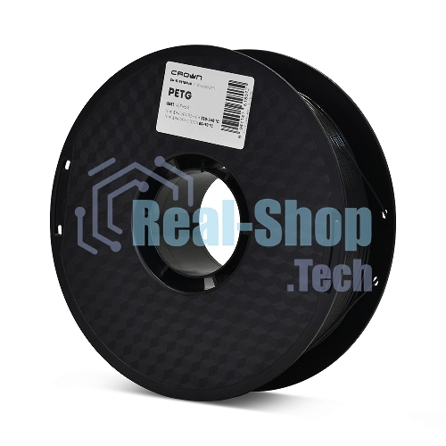 Филамент Crown Micro CM-FILPETG016B PETG 1.75 1кг черный