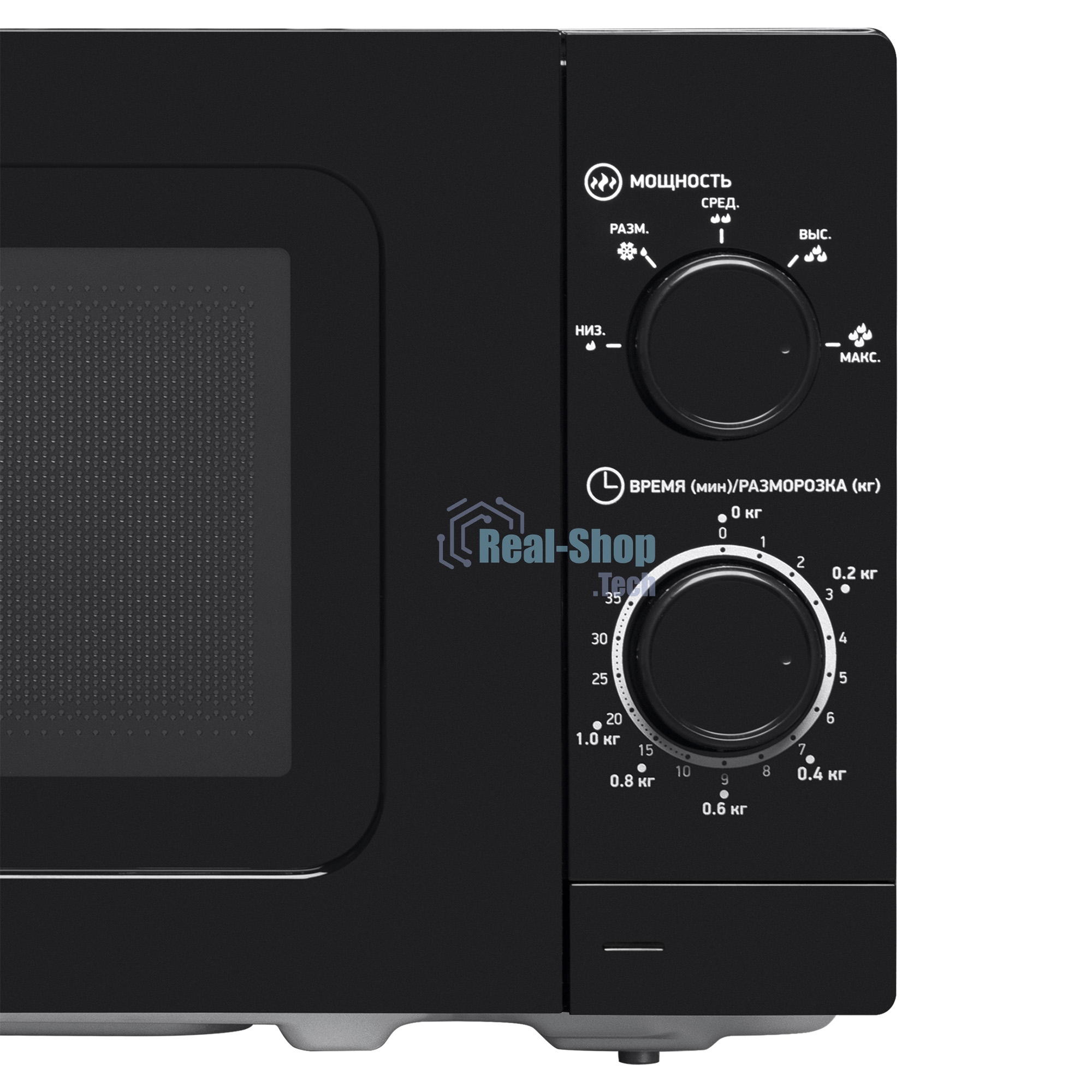 Микроволновая печь BBK 20MWS-717M/B черный, 20 л, 700 Вт, переключатели - поворотный механизм