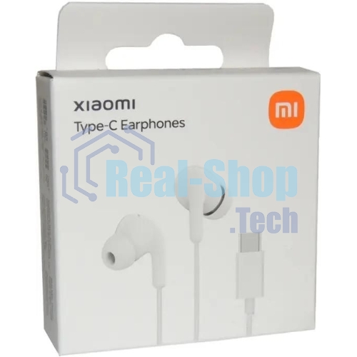 Проводные наушники Xiaomi Type-C Earphones белый, внутриканальные, USB Type-C