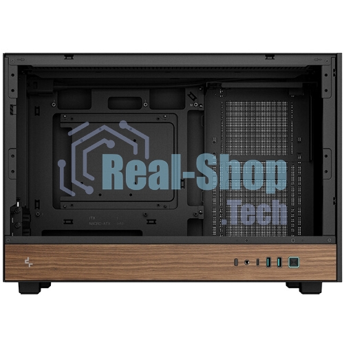 Корпус DeepCool CH260 Wood, Micro-Tower, чёрный
