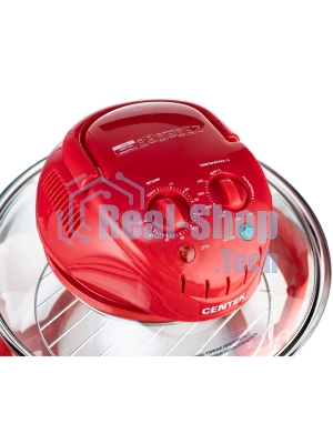 Аэрогриль Centek Ct-1456 красный, 1400 Вт, 12 л, механическое управление, 0 программ
