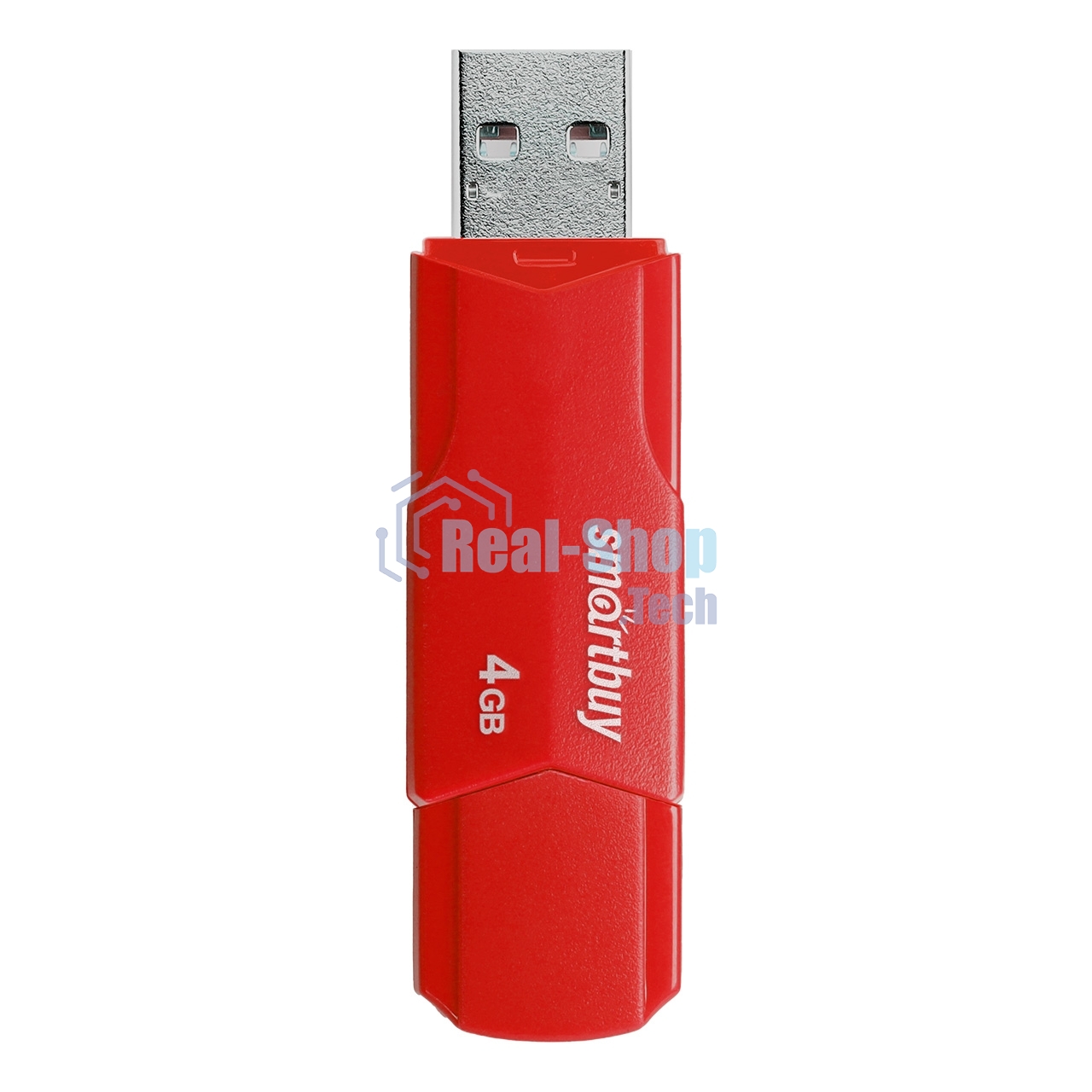 Флешка USB Smartbuy CLUE Red (SB4 GbCLU-R), 4Gb, USB 2.0, R/W 15/5, красный