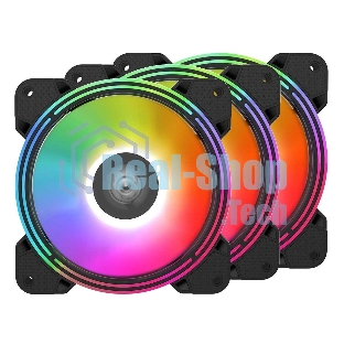 Вентилятор для корпуса Alseye Halo 4.0-B kit (3шт.) черный, 120 мм, 1300 об/мин, 24.8 дБ, 4 pin