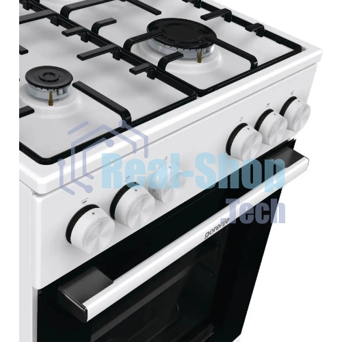 Плита газовая Gorenje GG5A10WH белый, конфорок 4 газовых, духовка 70 л, 50 см x 85 см x 59.4 см