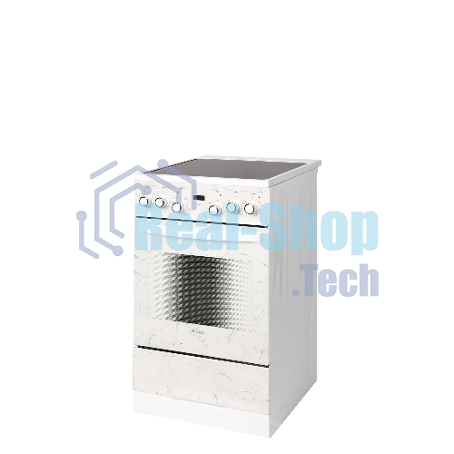 Плита электрическая Gefest ЭП Н Д 5560-03 0042 белый/мрамор, конфорок 4 электрических, духовка 55 л, 50 см x 85 см x 58.5 см
