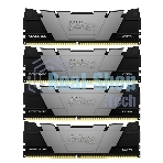Оперативная память Kingston Fury Renegade, DDR4, 64GB (4x16GB), 3200MHz, CL16, DIMM, радиатор, черный
