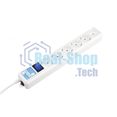 Фильтр-удлинитель PC PRO, 3 м, 6 р, белый, 16А, SPL6-16-P-3M