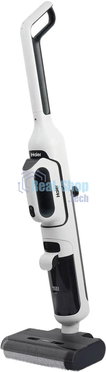 Пылесос вертикальный моющий Haier HWND Q1 белый/черный, питание от аккумулятора, 150 Вт, уборка сухая/влажная, пылесборник 0.4 л