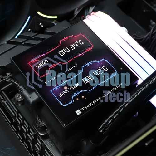 Водяное охлаждение для процессора Thermalright Hyper Vision 360 (360mm, LED, Black, ARGB/Fans: 3x120mm, 69CFM, 27dBA, 2150RPM/Pump height 68mm, 6400RPM, Rad thickness 27mm/S: 1700, 1200, 1851, 115X, 2011, 2066, AM5, AM4)