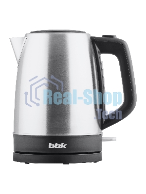 Электрочайник BBK EK1765S черный/серебристый, 1.7 л, 2200 Вт, скрытый нагревательный элемент