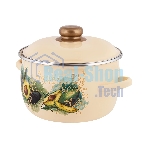 Кастрюля Appetite 1MC181P Avocado крышка сталь, сферическая эмалированная 3 л