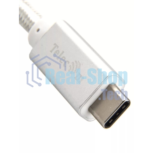 Кабель USB 3.1 Type Cm -- Cm IC 5А 10Gbs длина 1M, Telecom TC420S серебряный