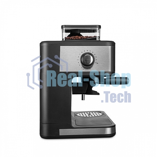 Кофейная станция BQ CM1003 сталь/черный, исп. кофе - зерновой/молотый, 1.5 л, 1150 Вт. 15 бар