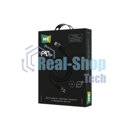 Дата-кабель MORE CHOICE (4620202555069) K87ia 2м USB 3.0A PD 27W для Lightning ng 8-pin Type-C - 2м, черный
