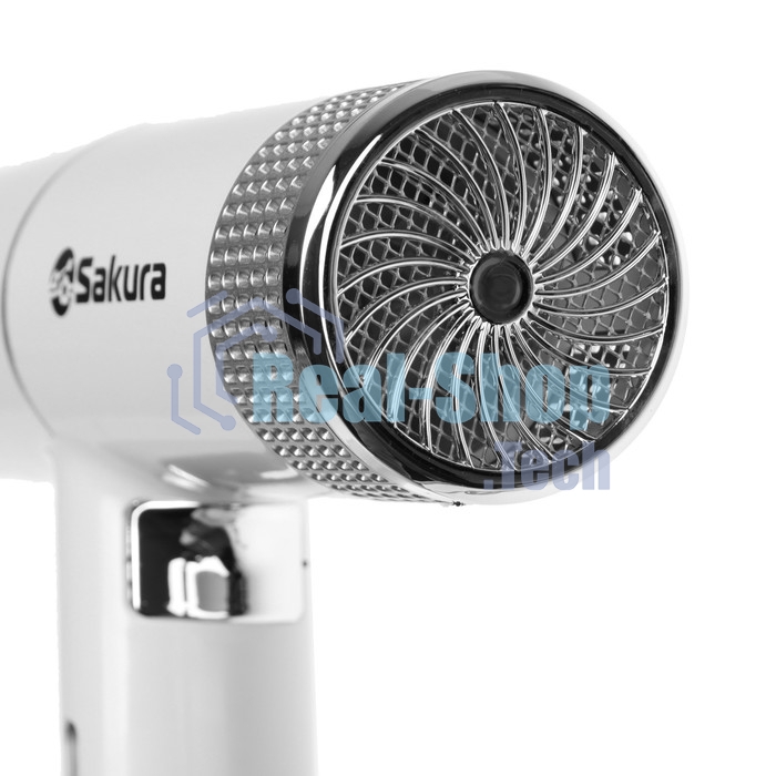 Фен SAKURA SA-4051W белый/серый, 1600 Вт, компактный