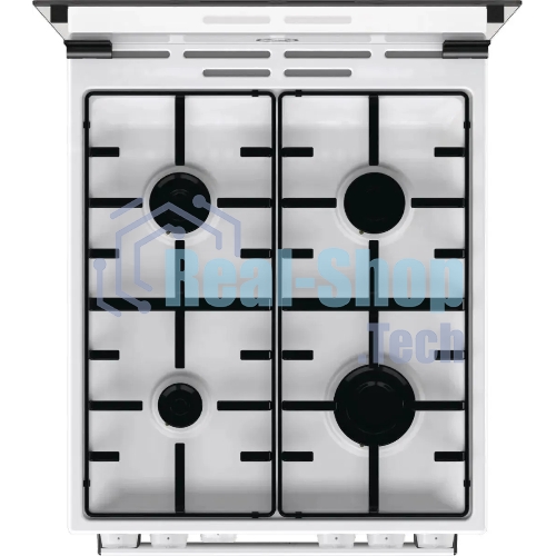 Плита газовая Gorenje GG5A10WH белый, конфорок 4 газовых, духовка 70 л, 50 см x 85 см x 59.4 см
