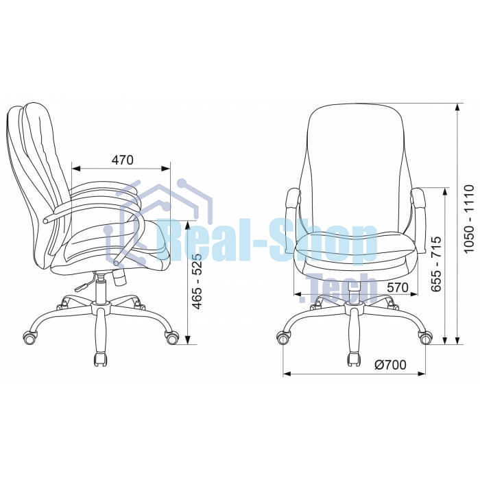 Кресло Бюрократ T-9950SL Fabric Light-20 черный, ткань