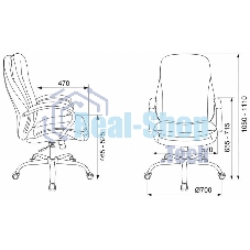Кресло Бюрократ T-9950SL Fabric Light-20 черный, ткань