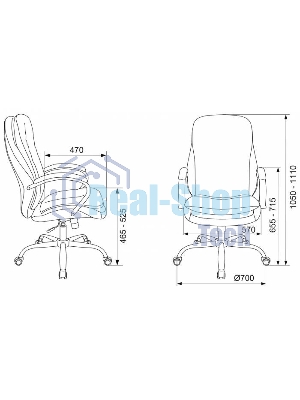 Кресло Бюрократ T-9950SL Fabric Light-20 черный, ткань