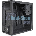 Компьютерный корпус Minitower ExeGate BA-309-UNS400 (mATX, БП UNS400 с вент. 12см, 2*USB, HD аудио, черный)