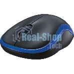 Мышь беспроводная Logitech M185 синий, 1000 dpi, радиоканал, USB, кнопки - 3
