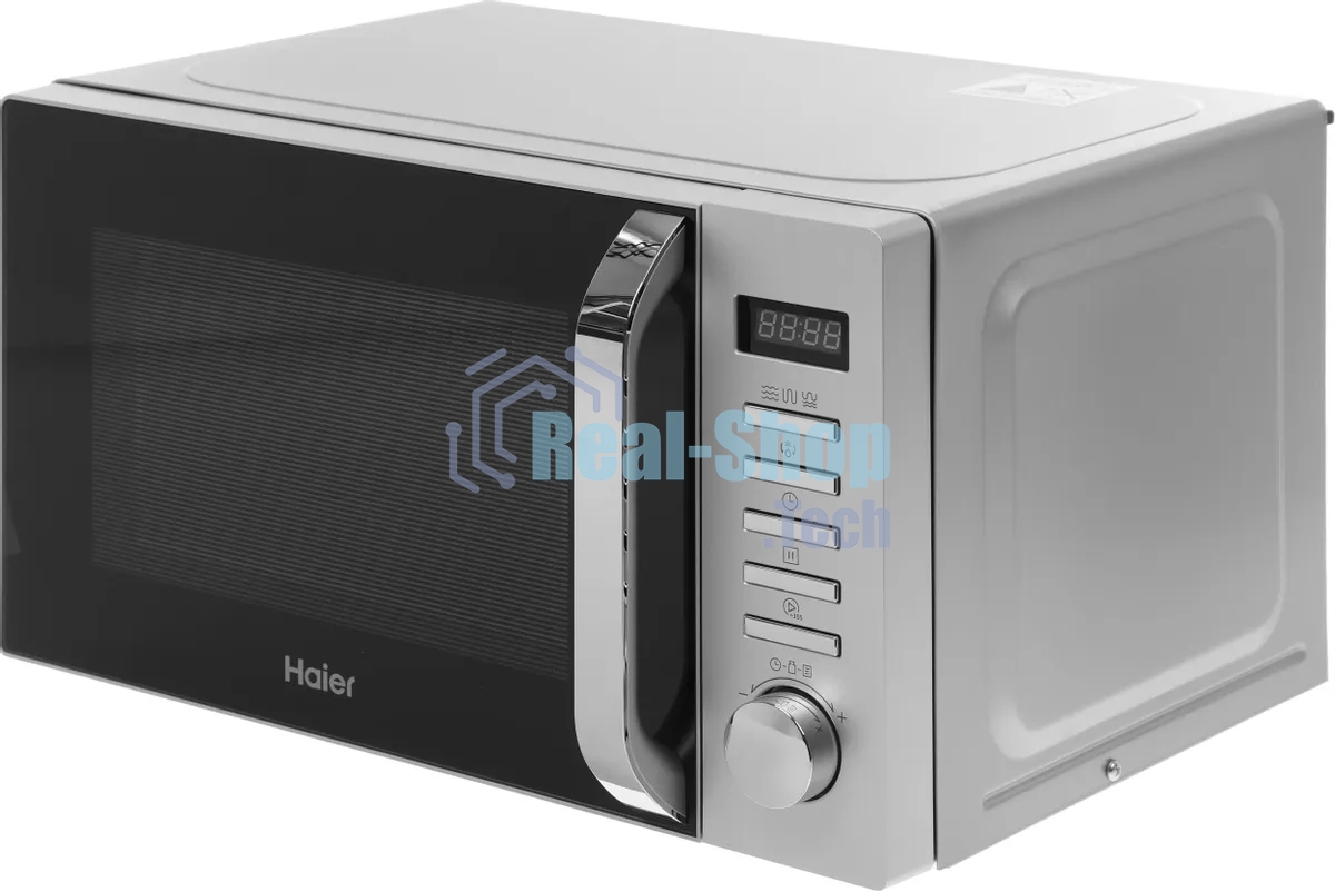 Микроволновая печь Haier HMB-DG208SA серебристый, 20 л, 800 Вт, переключатели - кнопки, поворотный механизм