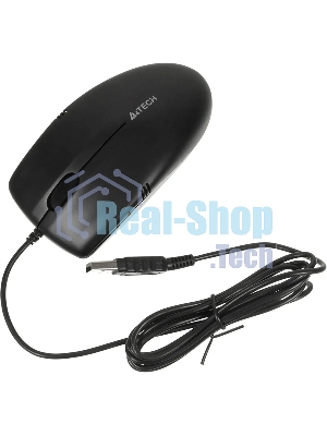 Мышь проводная A4Tech OP-530NUS черный, 1200 dpi, USB, кнопки - 3