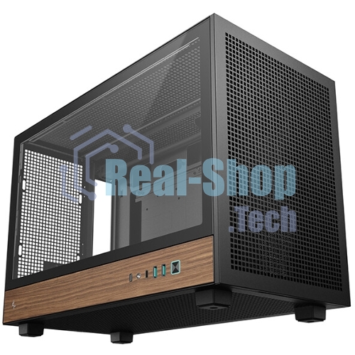Корпус DeepCool CH260 Wood, Micro-Tower, чёрный