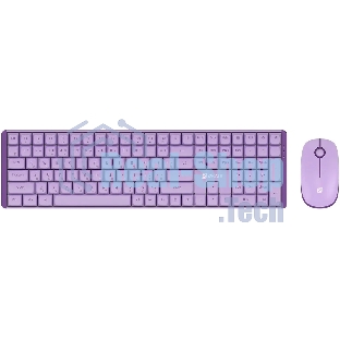 Комплект клавиатура+мышь AULA AC306 беспроводной, USB, 1600 DPI, сиреневый