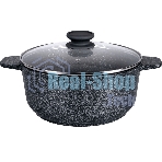 Кастрюля Maunfeld GRETA MF24GRTT01CR из литого алюминия со стеклянной крышкой, 24 см, 4 л