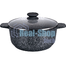 Кастрюля Maunfeld GRETA MF24GRTT01CR из литого алюминия со стеклянной крышкой, 24 см, 4 л