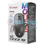 Мышь беспроводная Defender Feam MM-296 черный, 1600 dpi, радиоканал, USB, кнопки - 4
