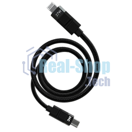 Дата-кабель MORE CHOICE (4620202555069) K87ia 2м USB 3.0A PD 27W для Lightning ng 8-pin Type-C - 2м, черный