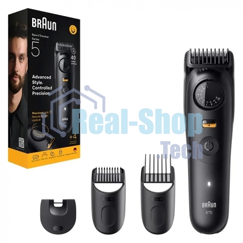 Триммер Braun BT5520 черный (насадок в компл:3шт)