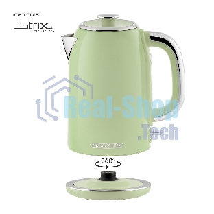 Чайник электрический Galaxy Line GL 0344, райская олива, металл, 2200 Вт, 1.7 л