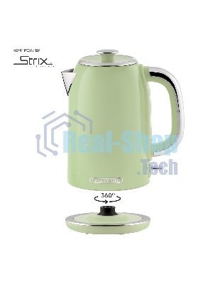 Чайник электрический Galaxy Line GL 0344, райская олива, металл, 2200 Вт, 1.7 л